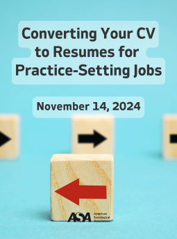 Converting Your CV to Resumes for Practice-setting Jobs Event Image